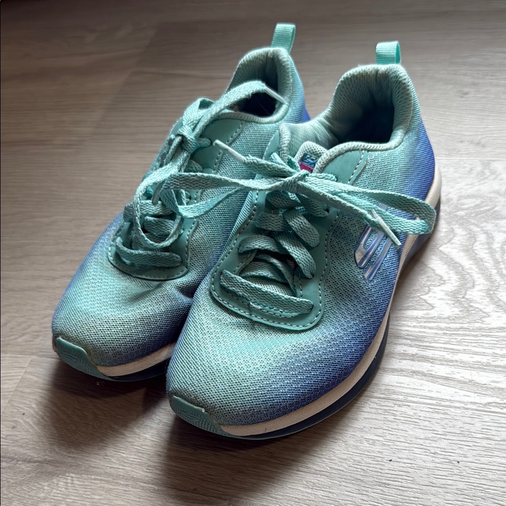 Skechers Teal and Blue Gradient Sneakers